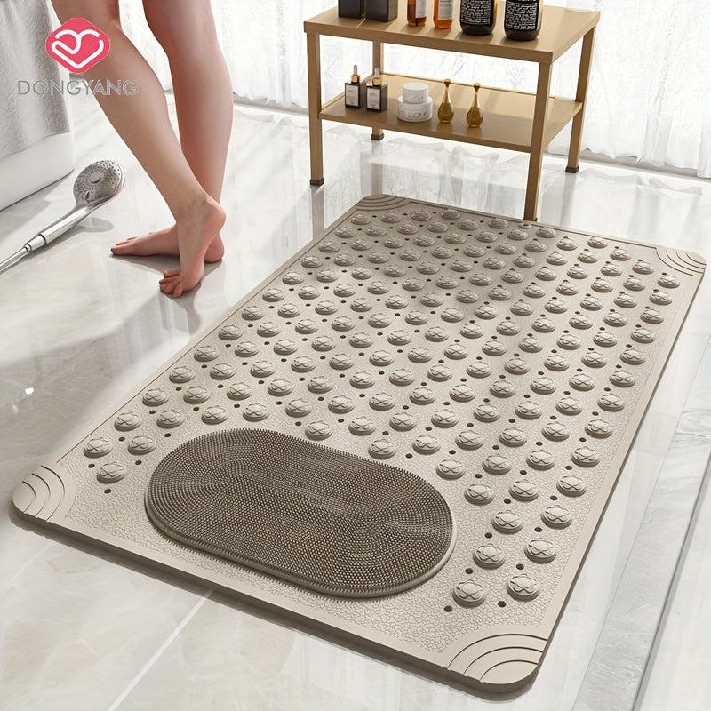 Anti-slip Shower Stall Mat with Drain Holes and Suction Cup