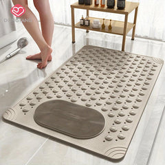 Anti-slip Shower Stall Mat with Drain Holes and Suction Cup