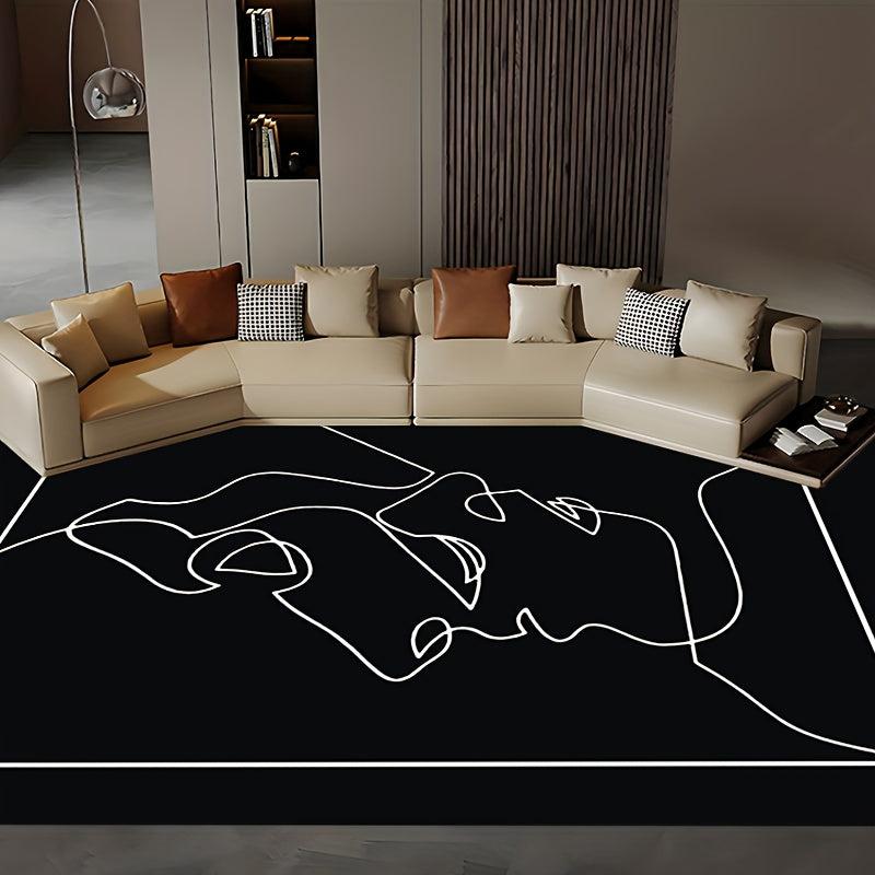 Modern Abstract Area Rug Living Room Bedroom Office Carpet