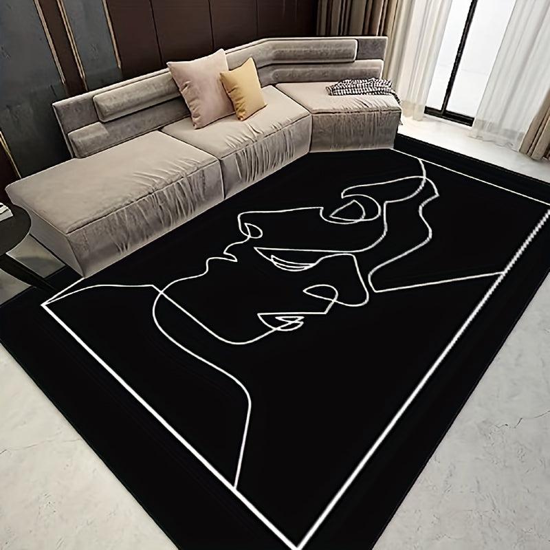 Modern Abstract Area Rug Living Room Bedroom Office Carpet