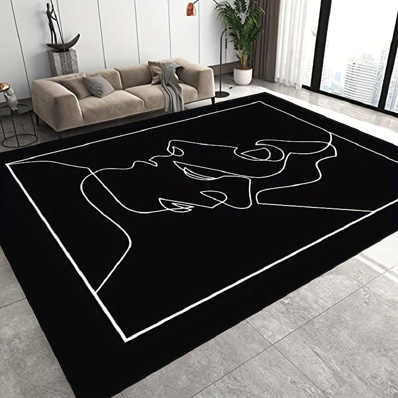 Modern Abstract Area Rug Living Room Bedroom Office Carpet