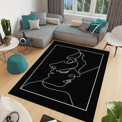 Modern Abstract Area Rug Living Room Bedroom Office Carpet