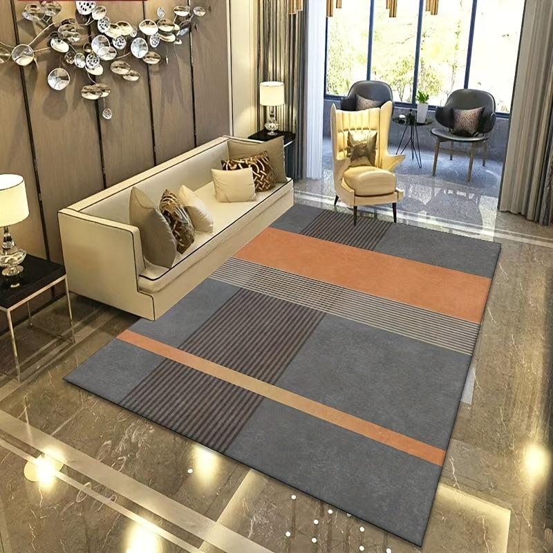 Modern Geometric Area Rug - Non Shedding, Machine Washable