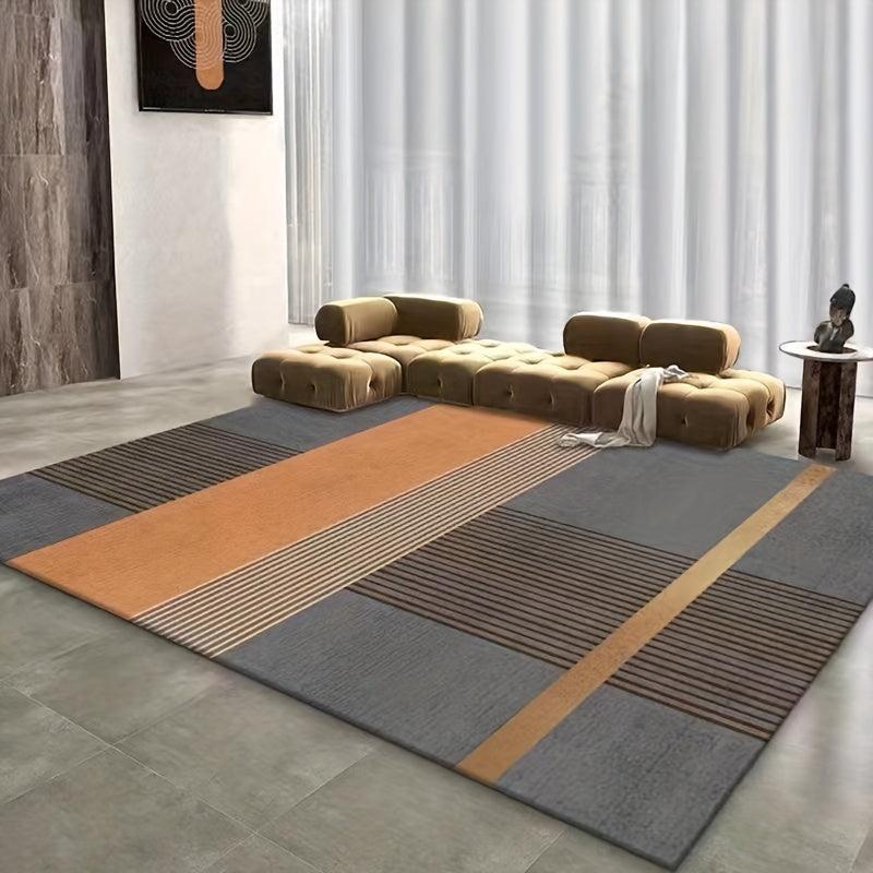 Modern Geometric Area Rug - Non Shedding, Machine Washable