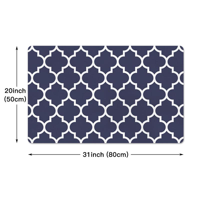 Geometric Print Kitchen Rug Non-slip Mat