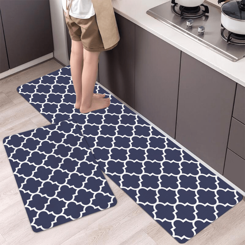 Geometric Print Kitchen Rug Non-slip Mat