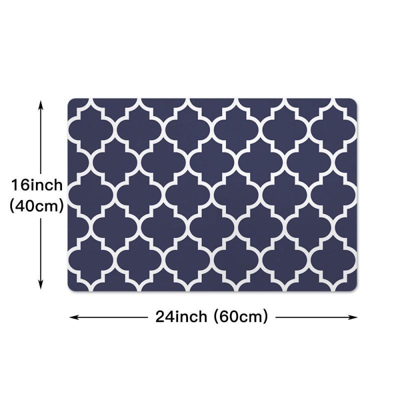 Geometric Print Kitchen Rug Non-slip Mat