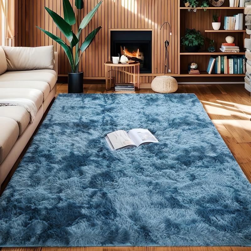 Soft Fluffy Rugs Tie Dye Shag Area Rug Plush Modern Home Decor