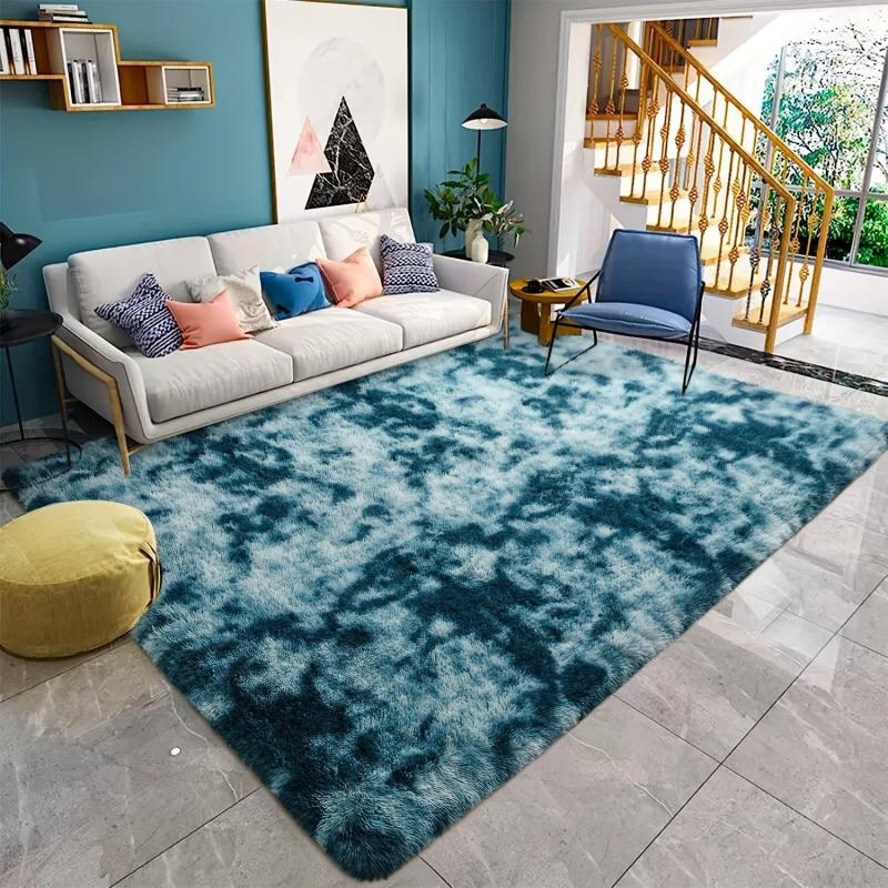 Soft Fluffy Rugs Tie Dye Shag Area Rug Plush Modern Home Decor