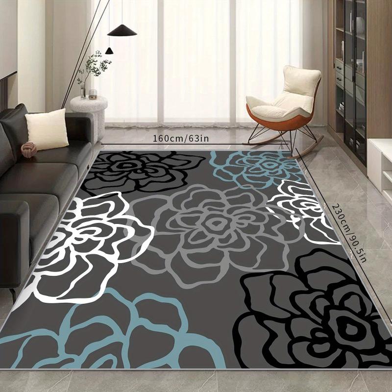 Retro Living Room Carpet Non Slip Nordic Floor Mat Thickened Bedroom Mat