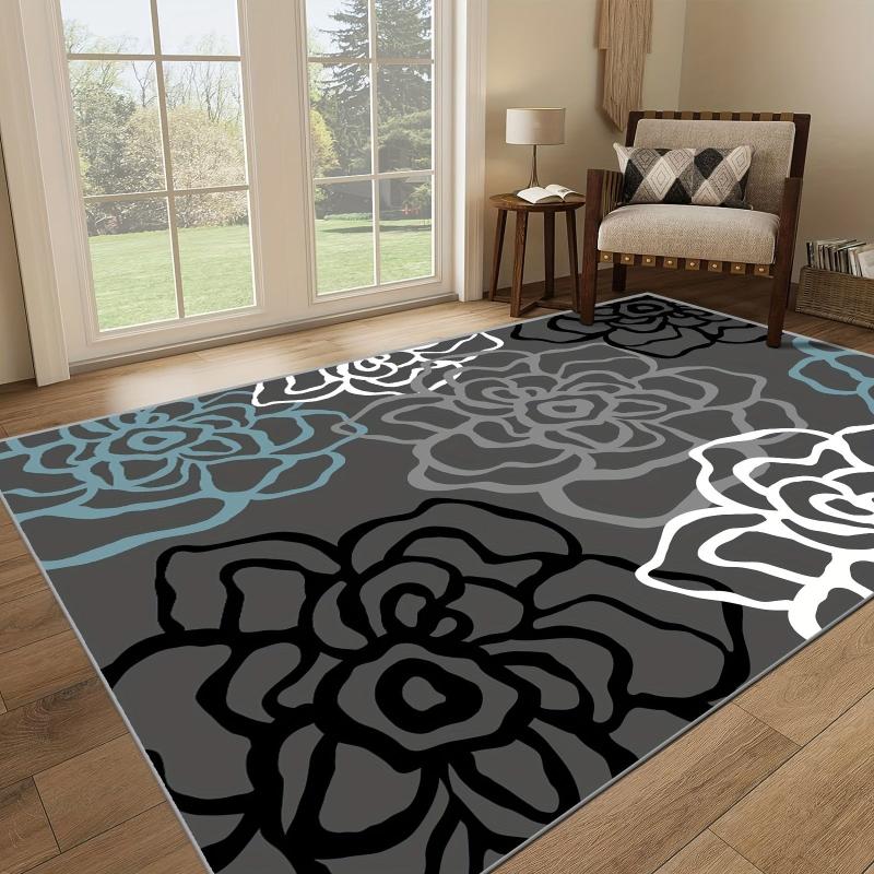 Retro Living Room Carpet Non Slip Nordic Floor Mat Thickened Bedroom Mat
