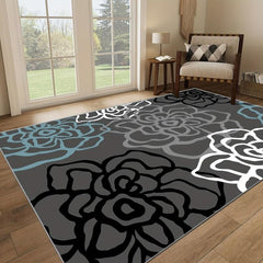 Retro Living Room Carpet Non Slip Nordic Floor Mat Thickened Bedroom Mat
