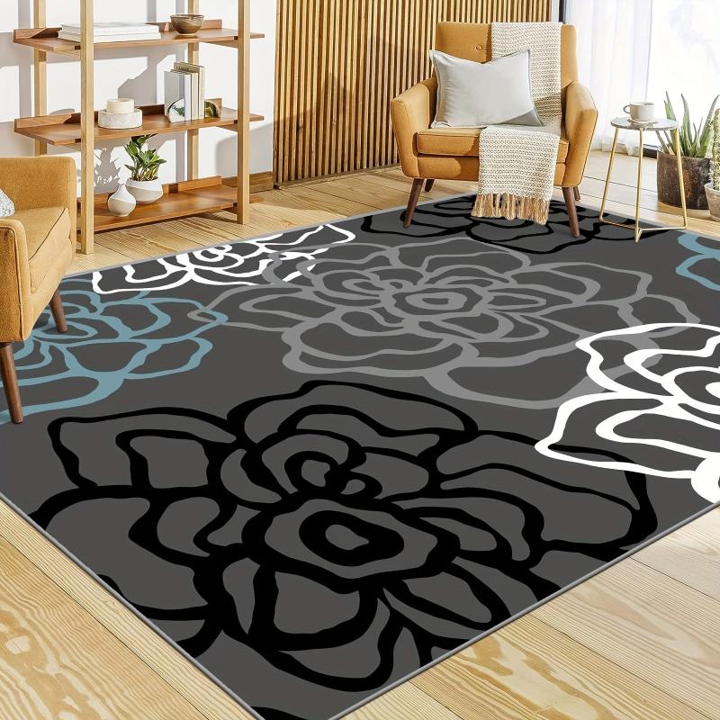 Retro Living Room Carpet Non Slip Nordic Floor Mat Thickened Bedroom Mat