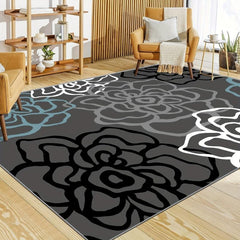 Retro Living Room Carpet Non Slip Nordic Floor Mat Thickened Bedroom Mat