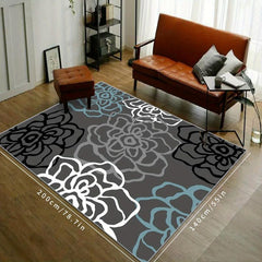 Retro Living Room Carpet Non Slip Nordic Floor Mat Thickened Bedroom Mat