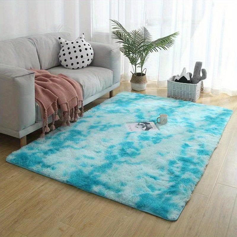 Tie Dye Plush Carpet Soft Modern Carpet for Home Decor