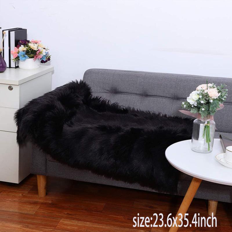 Soft Faux Fur Rug Fluffy Shag Area Rug Non Slip Rug for Bedroom Living Room