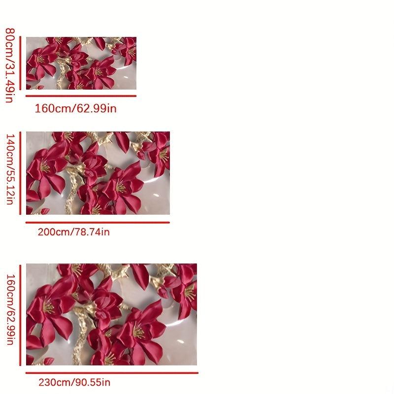 Crystal Velvet Floor Mat Non-slip Floral Soft Rug