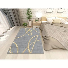 Geometric Absorbent Non Slip Soft Faux Sheepskin Floor Mat