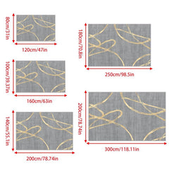 Geometric Absorbent Non Slip Soft Faux Sheepskin Floor Mat
