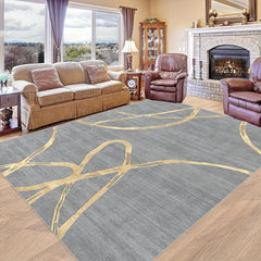 Geometric Absorbent Non Slip Soft Faux Sheepskin Floor Mat