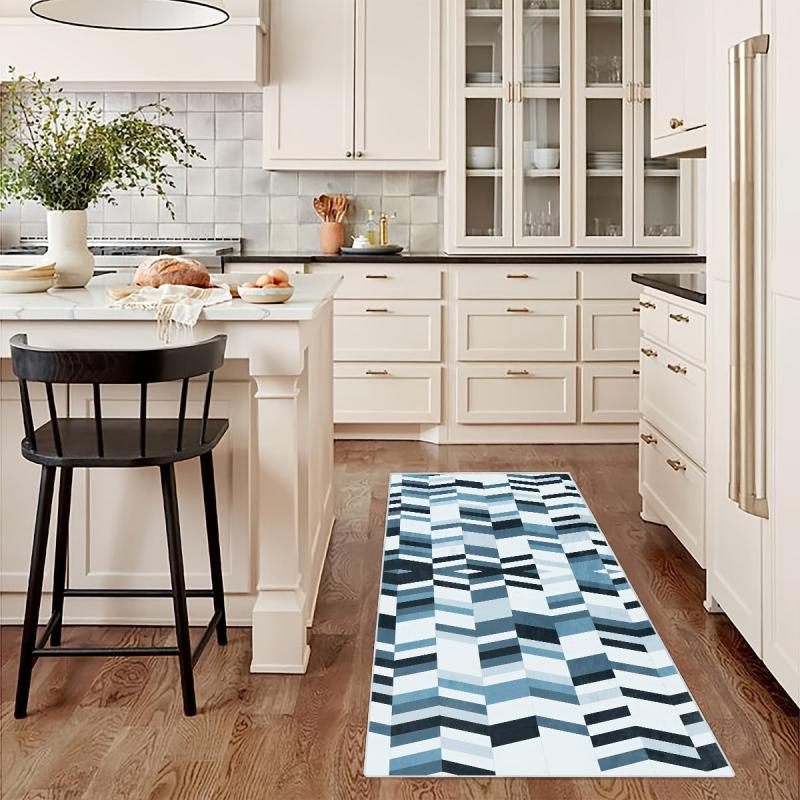 Geometric 2'X10' Runner Rug Abstract Laundry Room Oriental Hallway Rug