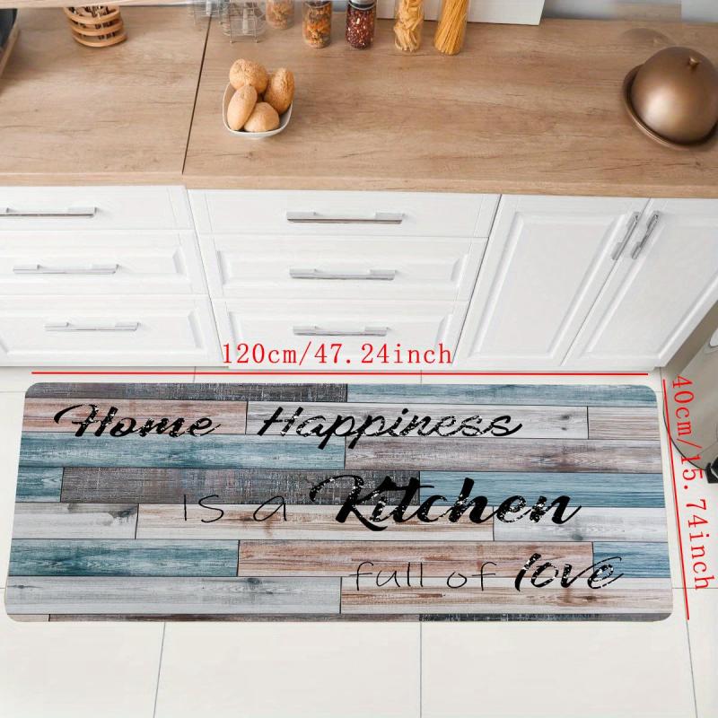 Wooden Kitchen Floor Mat Soft Carpet Non-slip Rug Kitchen Floor Mat