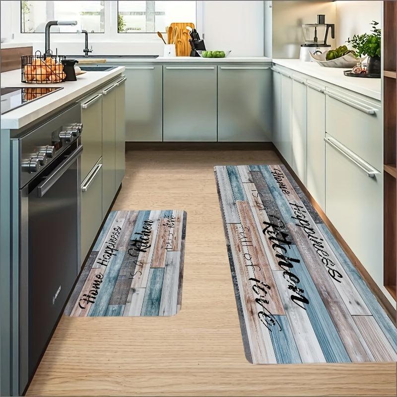 Wooden Kitchen Floor Mat Soft Carpet Non-slip Rug Kitchen Floor Mat