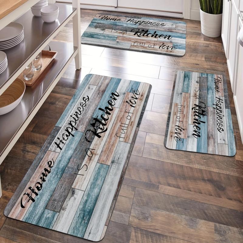 Wooden Kitchen Floor Mat Soft Carpet Non-slip Rug Kitchen Floor Mat