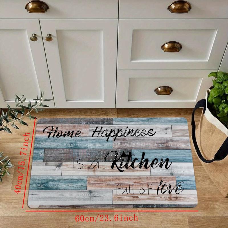 Wooden Kitchen Floor Mat Soft Carpet Non-slip Rug Kitchen Floor Mat