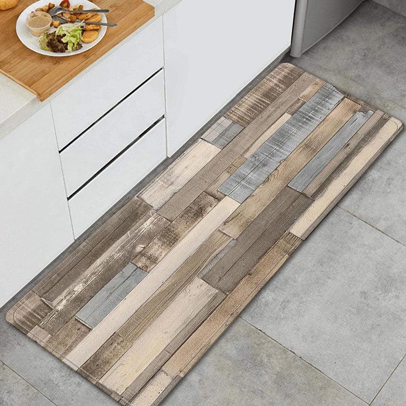 Wood Print Kitchen Floor Mat Non-slip Washable Absorbent Anti-fouling Home Mat