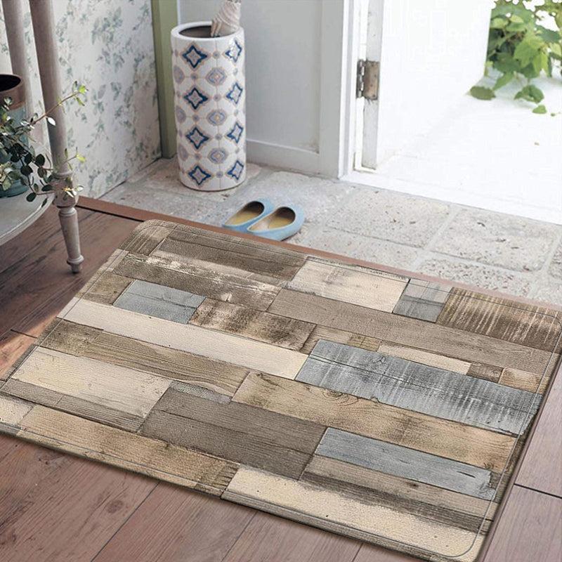 Wood Print Kitchen Floor Mat Non-slip Washable Absorbent Anti-fouling Home Mat