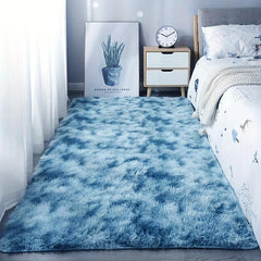 Fluffy Soft Plush Area Rugs For Girls Bedroom Tie Dyed Shaggy Rugs