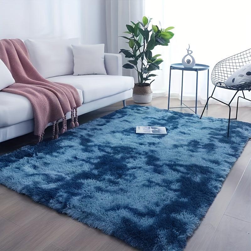 Fluffy Soft Plush Area Rugs For Girls Bedroom Tie Dyed Shaggy Rugs