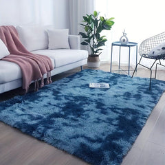 Fluffy Soft Plush Area Rugs For Girls Bedroom Tie Dyed Shaggy Rugs