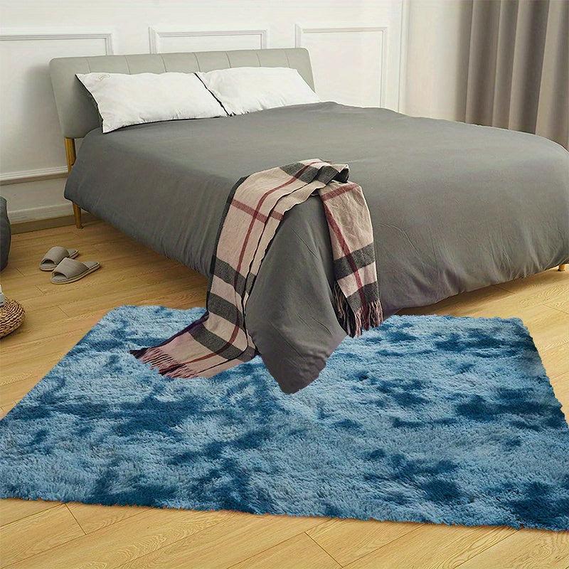 Fluffy Soft Plush Area Rugs For Girls Bedroom Tie Dyed Shaggy Rugs