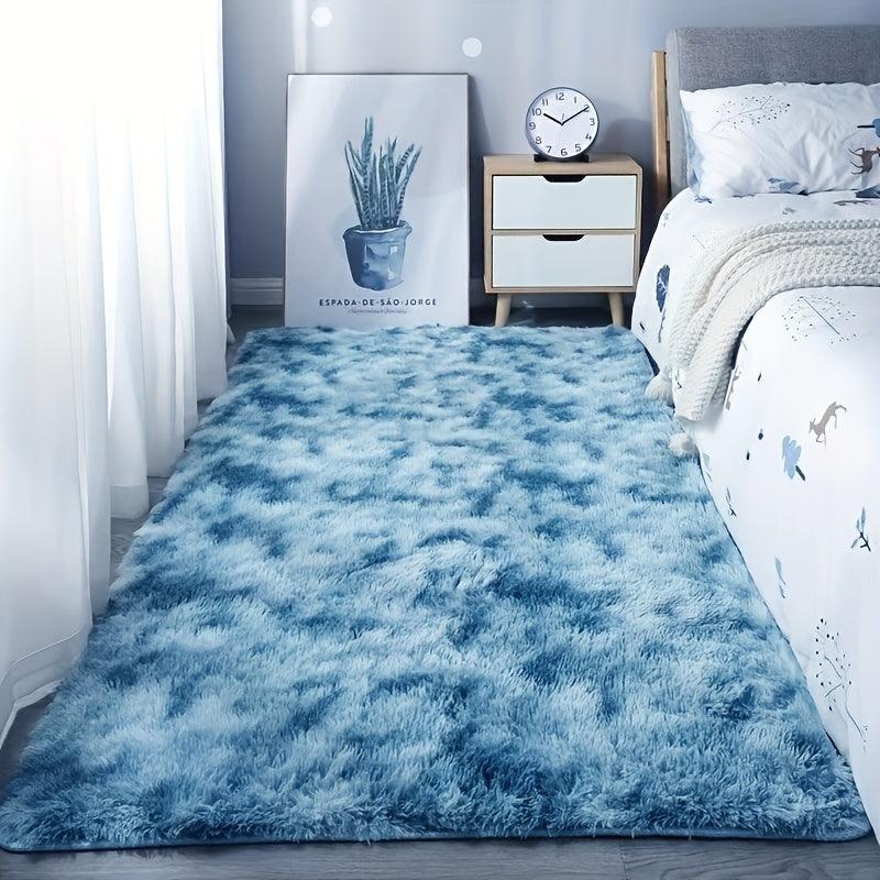 Fluffy Soft Plush Area Rugs For Girls Bedroom Tie Dyed Shaggy Rugs