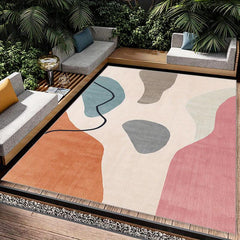 Morandi Art Area Rugs For Living Room Washable Mid Century Modern Rugs