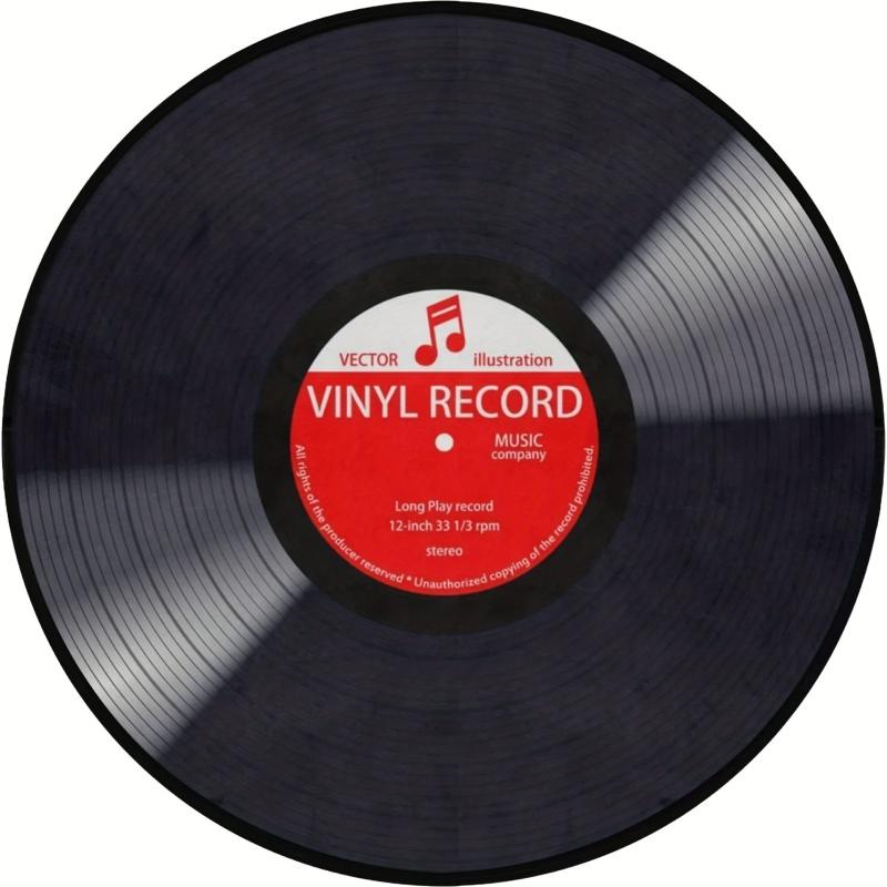 Non Slip Music Record Round Area Rug for Bedroom Living Room Home Decor