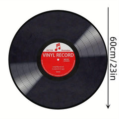 Non Slip Music Record Round Area Rug for Bedroom Living Room Home Decor