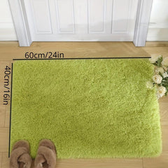 Soft Green Shaggy Rug Fluffy Bedroom Carpet Plush Area Rug