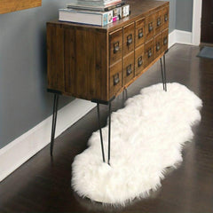 Soft Sheepskin Rug Non Slip Faux Fur Carpet for Bedroom and Living Room