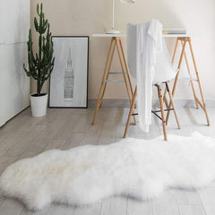 Soft Sheepskin Rug Non Slip Faux Fur Carpet for Bedroom and Living Room