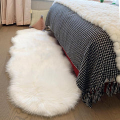 Soft Sheepskin Rug Non Slip Faux Fur Carpet for Bedroom and Living Room