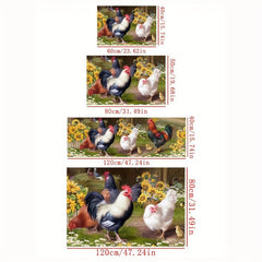 Vintage Rooster Kitchen Floor Mat Soft Waterproof Non-Slip Mat