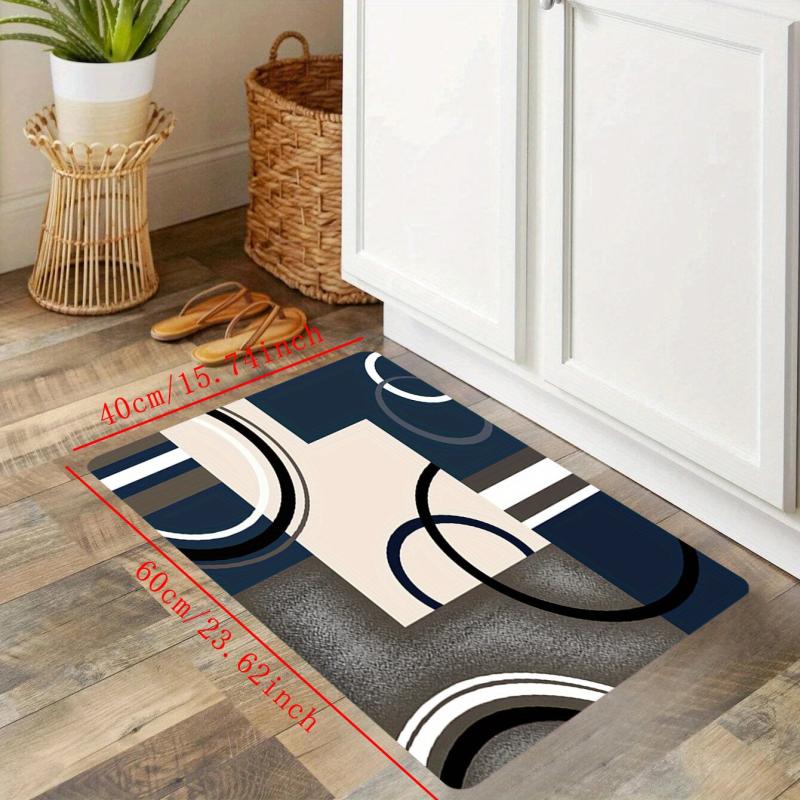 Modern Geometric Kitchen Mat Anti Fatigue Anti Slip Absorbent