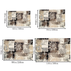 Pastiche Contemporary Floral Patchwork Carpet Indoor Area Rug