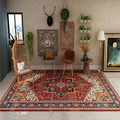 Vintage American Persian Area Rug - Non Slip and Washable