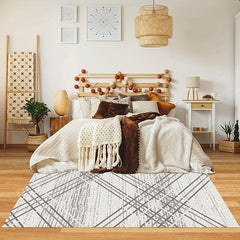 Artistic Abstract Area Rug Soft Thickened Anti-fatigue Shaggy Floor Carpet