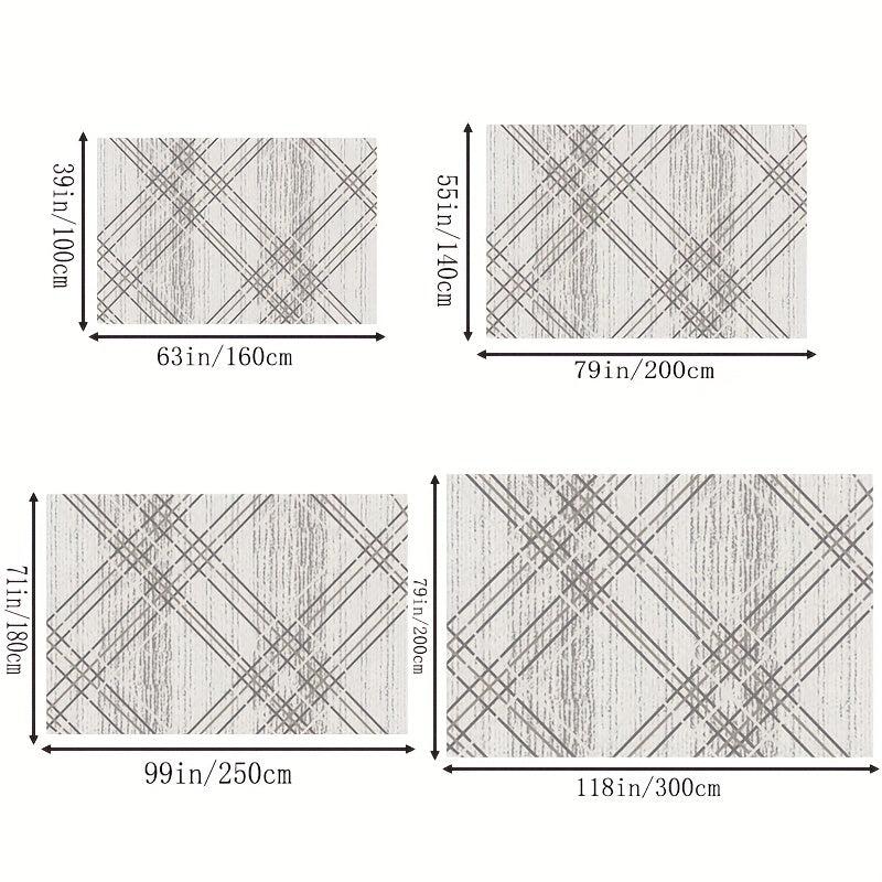 Artistic Abstract Area Rug Soft Thickened Anti-fatigue Shaggy Floor Carpet